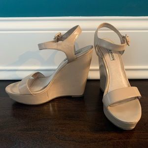 Nude Steve Madden Wedges